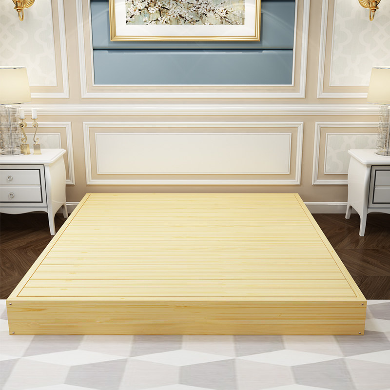 Solid wood hardboard bed frame sub 1 8 m bed plate strip nursing waist hard bed base plate 1 5 m bunk bed and tatami bed double floor bed