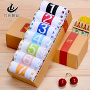 7 đôi trong ống bảy ngày tuần vớ cotton thể thao đôi cao giúp cá tính thêu nam nữ 7 tuần vớ lười