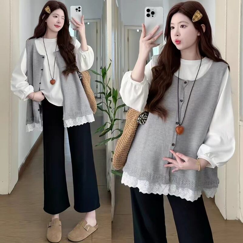 Maternity Tops, Autumn Style, Stylish, Covering the Belly, Long-Sleeved T-Shirts, Loose Babydoll Shirts, Cardigans, Vests, Spring and Autumn Suits for Women Maternity Tops, Autumn Style, Stylish, Covering the Belly, Long-Sleeved T-Shirts, Loose Babydoll Shirts, Cardigans, Vests, Spring and Autumn Suits for Women