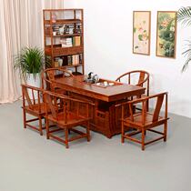 Solid Wood kung fu tea table Warring States generals Taiwan carved general table manufacturers promotion price to send wooden frame induction cooker