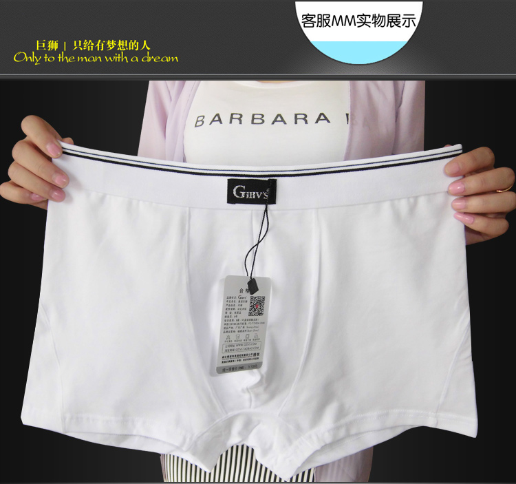 Giant Lion Nam Đồ Lót Nam Boxer Tinh Khiết Bông Trắng Màu Sắc Ánh Sáng Loose Cotton Kích Thước Lớn Modal Boxer N