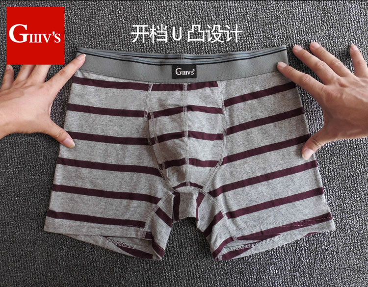 Cộng với chất béo nam cotton đồ lót nam boxer cộng với đoạn dài cotton trung niên cao eo thêm kích thước lớn lỏng chân dài chịu mài mòn chân