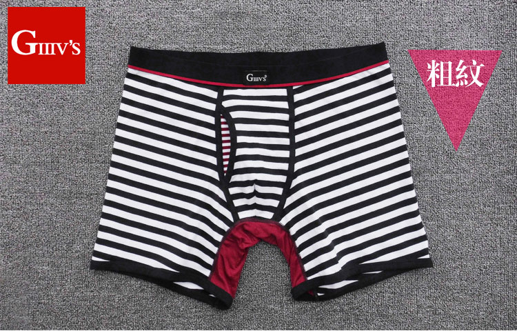 Kích thước lớn nam đồ lót nam cotton boxers cộng với quần dài đầu cộng với phân bón cộng với lớn trung niên cao eo chịu mài mòn chân thủy triều