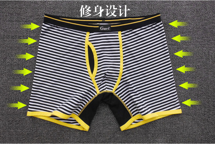 Cộng với chất béo nam cotton đồ lót nam boxer cộng với đoạn dài cotton trung niên cao eo thêm kích thước lớn lỏng chân dài chịu mài mòn chân