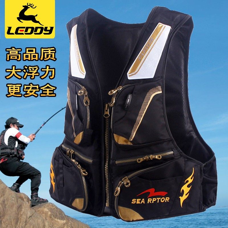 Ledy Mengfowl Multi-functional iso fishing life jackets waistcoat Fishing Apparel Professional Great Buoyancy Sea Fishing Road Subvest Equipment
