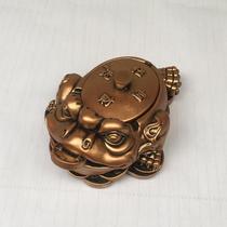 Retro fortune Jinchan ashtray with lid windproof hotel Internet cafe custom living room study ornaments to send family and friends