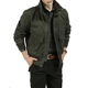 Spring and Autumn Flight Jacket Men's Military Military Stand Collar Jacket Top Cotton Washed Large Size Kaker Jacket