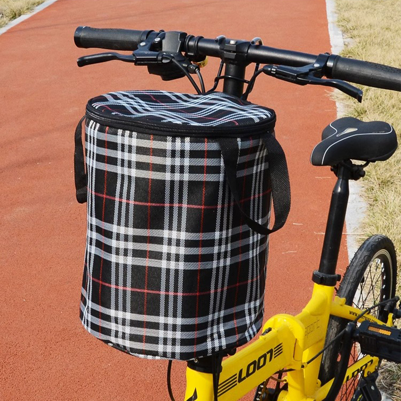 Bicycle Basket, Electric Bike Front Basket, Canvas Folding Basket, Mountain Bike Hanging Basket, Bicycle Vegetable Basket