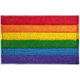 Fully embroidered rainbow flag, multi-color flag, Velcro patch, badge, personalized bunting, clothing, backpack, accessories