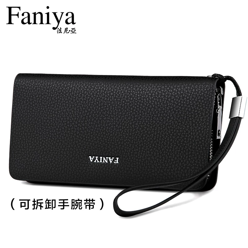 Wallet, leather hand loop bag, capacious card holder, genuine leather