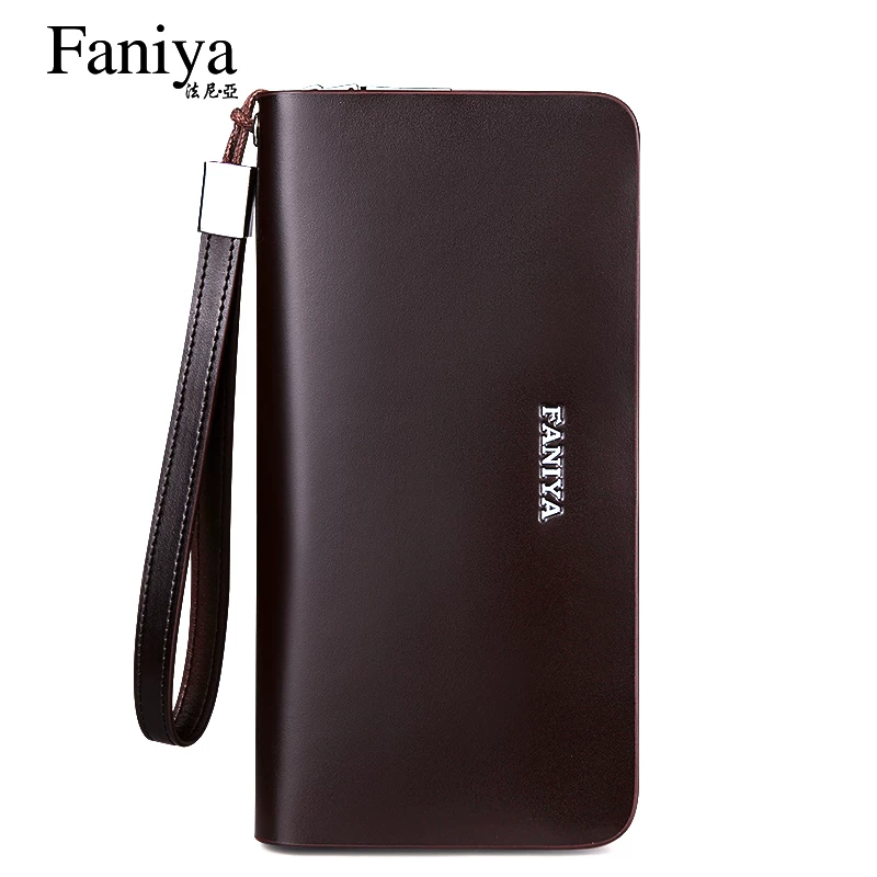 Wallet, leather hand loop bag, capacious card holder, genuine leather