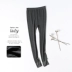 Quần mùa thu ấm áp một mảnh mỏng mảnh cotton Slim eo thắt lưng đầu gối căng phụ nữ không thêm nhung đáy mặc kích thước lớn quần giữ nhiệt đẹp Quần nóng lên