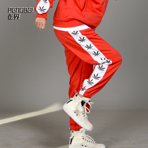 Large Size Sports Pants Womens Loose Bundle Mouth Fat Leisure Harlan ankle-length pants Street Dance Team Customized 031-ku