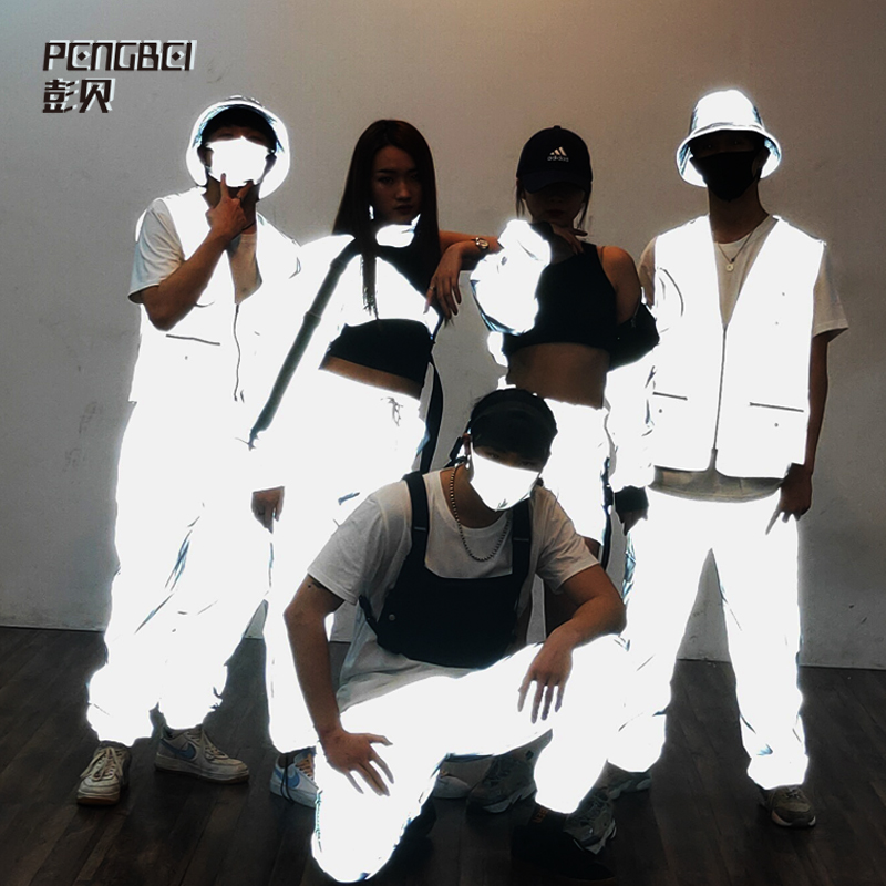 The same color different light reflecting sports clothes to serve jazz dance choreographers toddler street dance team dress custom-made custom