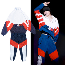 This street dance Zhang Yixing Tongan sports suit bat sleeve loose sliding surface floor dance with little team customized 237