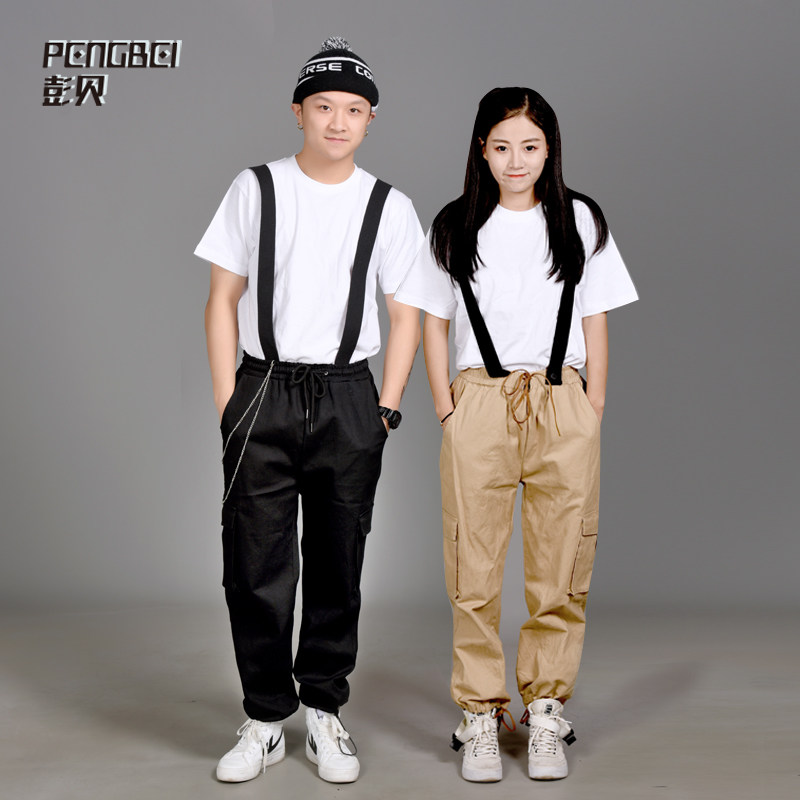 Day series Multi-pocket work pants Pants Sling Cuddling Bag Student Couples Loose Bunches Pants Street Dance Team Customised 055
