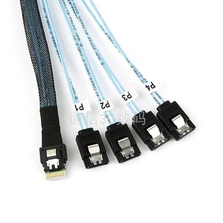 New SAS slimline SFF8654 SAS4 0 10% 4 SATA 3 0 array card data line 38P