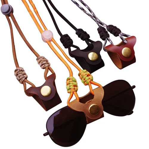 Защитный кожаный ремешок, солнцезащитные очки на солнечной энергии, портативный чехол, цепь, защита при падении, делается под заказ