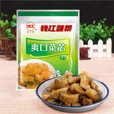 The Qianjiang Card 70 gr * 30 bags peeled and Shuang Vegetable Core Squeezed down the rice vegetable sauce pickled vegetables with a thin rice Qianjiang Vegetables