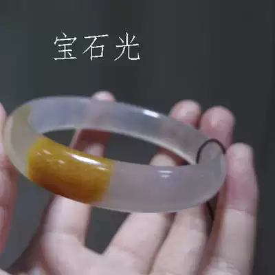 Xinjiang natural jade Gobi Jade boutique gold silk jade seed raw stone gems light bracelet