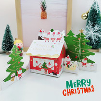  Taiwan creative 3D Three-dimensional Christmas Greeting Card Green Tree Blessing Card Thank you Greeting Card Gift Decoration Card Christmas House