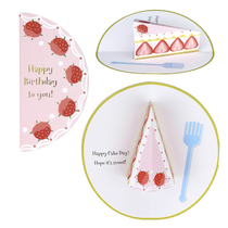  MOKA creative 3D three-dimensional birthday cake greeting card cute simulation strawberry cake modeling card celebration gift card