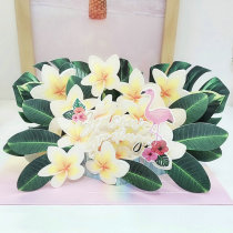  Creative universal flower three-dimensional greeting card to celebrate and thank the four seasons Teachers Day blessing Teacher Gift card Flamingo