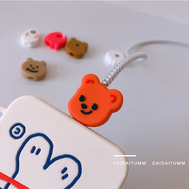 South Korean Cubs Apple 5w data protection sleeve iPhone Phone line bite wire ipad charging connector anti-break