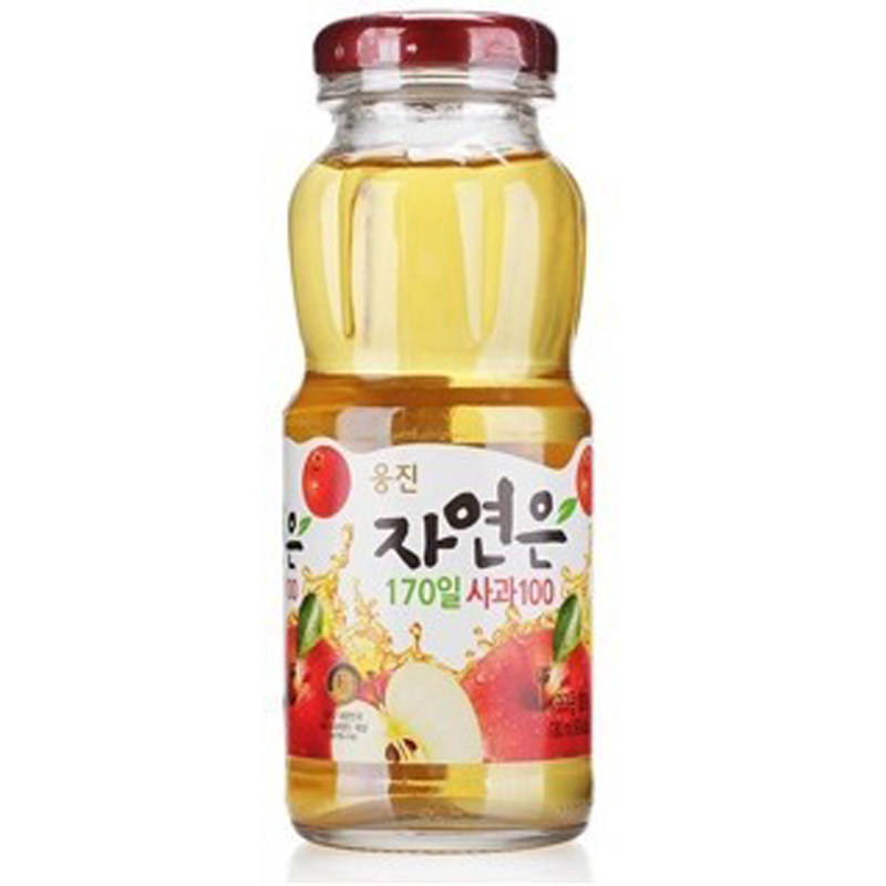 【天猫超市】韩国进口饮料熊津自然苹果 180ml/瓶 健康果味饮料