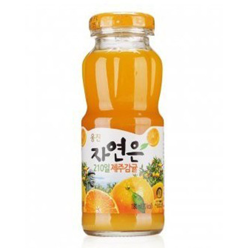 【天猫超市】韩国进口饮料熊津济州桔汁 180ml/瓶 健康果味饮料