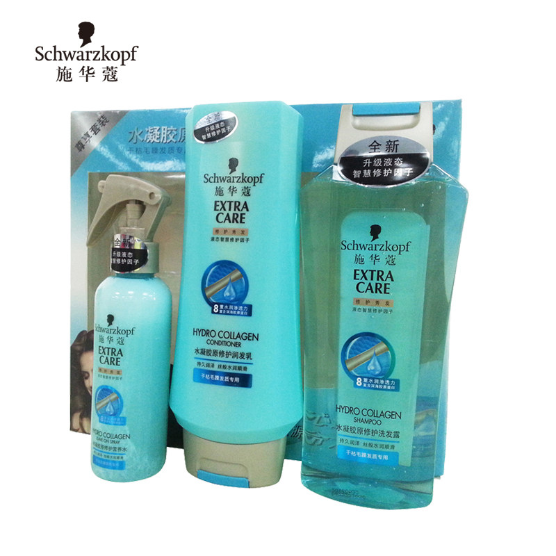【天猫超市】Schwarzkopf施华蔻水凝胶原修护套包400洗400润150水