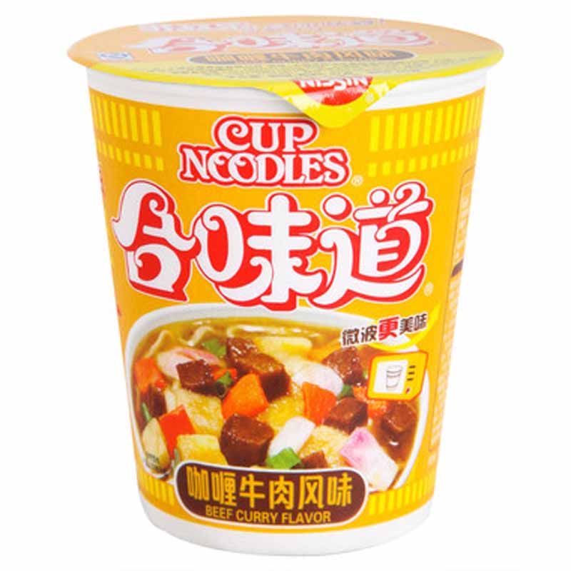 【天猫超市】日清合味道咖喱牛肉风味87g/杯方便面居家旅游好选择