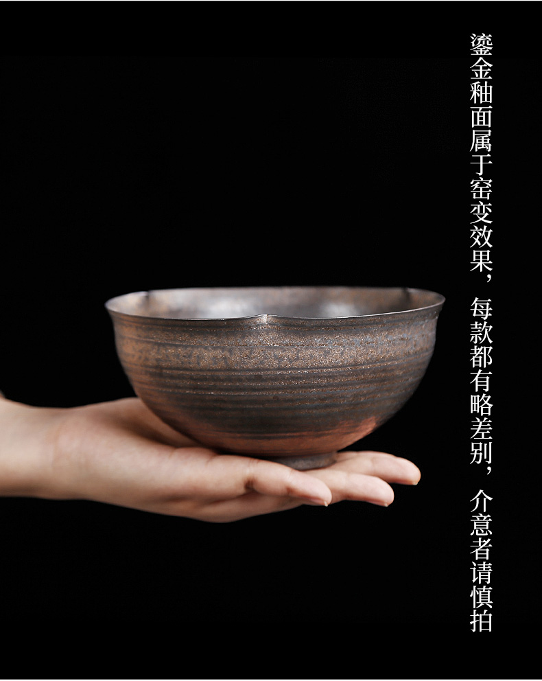 By patterns coarse pottery bronze and gold water chestnut tea wash to household archaize water jar water trumpet built writing brush washer from water by hand