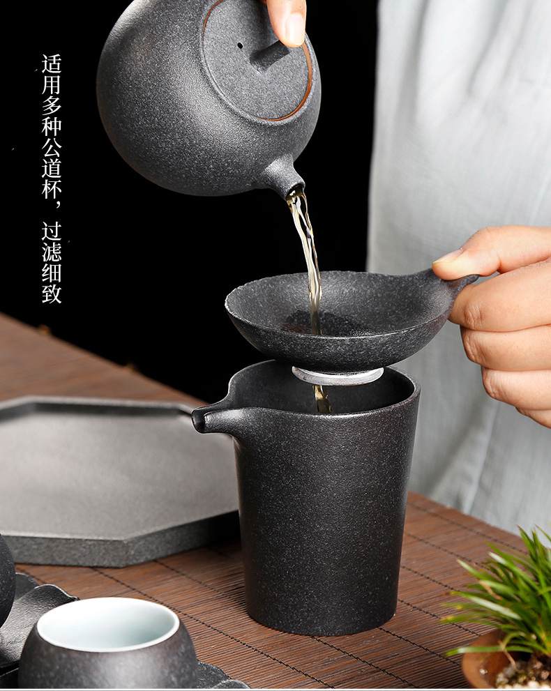 By patterns coarse pottery sharply stone glaze slip through the tea strainer kunfu tea tea tea ware ceramic tea ware