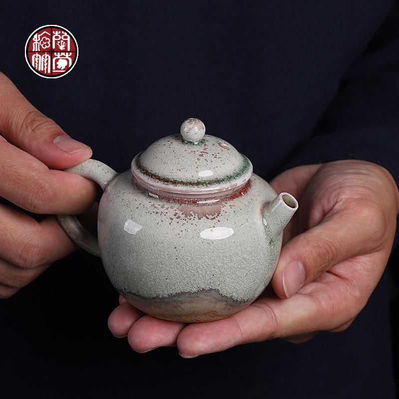 Ceramic masters who the plant ash little teapot one kung fu tea set single pot cracked by hand can have tea