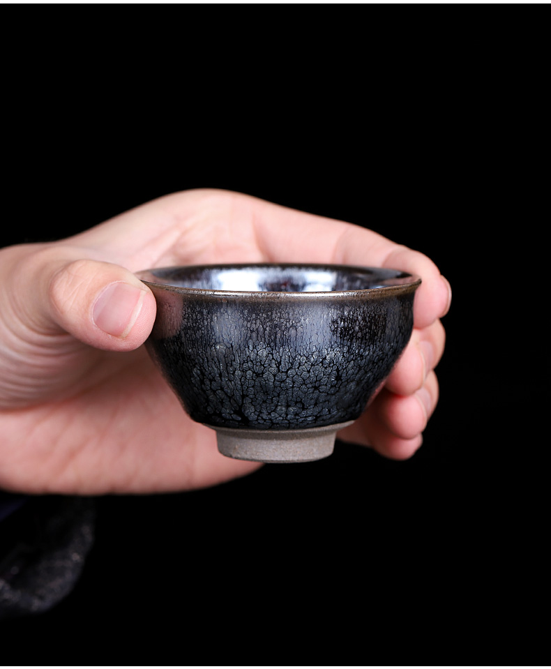 Jianyang ores oil droplets built partridge spot lamp cup fujian up tire iron master cup six color cup suit Chinese gift box