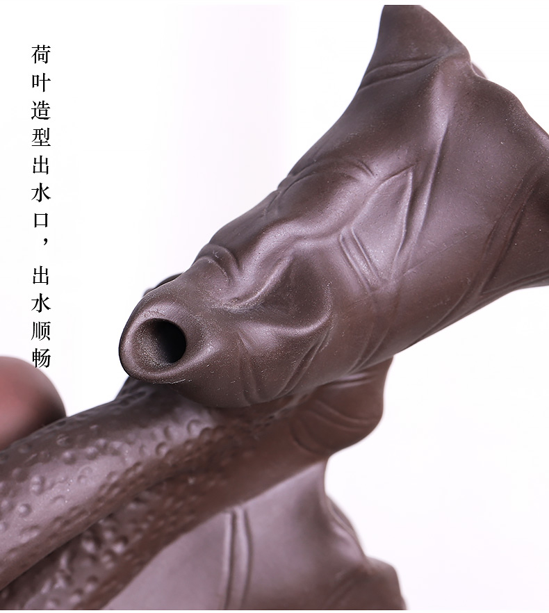 Tea sets accessories 6 gentleman Chinese violet arenaceous the young monk Tea taking to receive tube furnishing articles wenge ChaGa ChaZhen