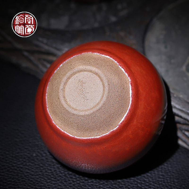 Liao set raw red persimmon built lamp cup quality goods to build kilns not based bearing checking iron masters cup ceramic sample tea cup