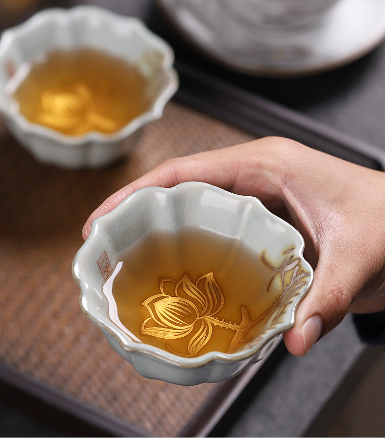 Kombucha tea cup master cup single cup your up slicing can be a single sample tea cup light longfeng lotus for a cup of tea