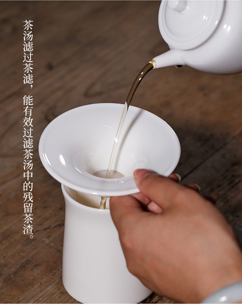 Dehua white porcelain tea strainer kunfu tea filter good ceramic contracted tea tea shelf parts