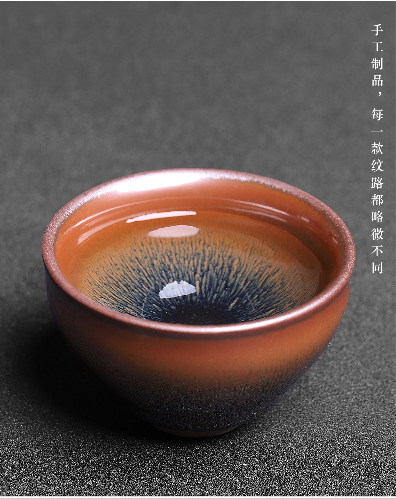 Build one variable teacup jianyang firewood TuHao tea light of a single large ceramic kunfu tea sample tea cup male master CPU