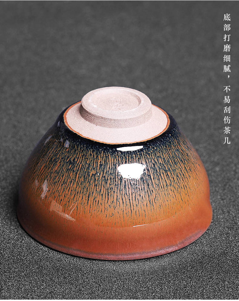 Build one variable teacup jianyang firewood TuHao tea light of a single large ceramic kunfu tea sample tea cup male master CPU