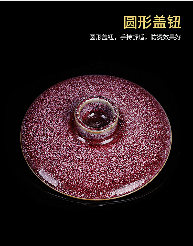 MiaoXingWei hand made a single jin jun porcelain tureen tea cups tea hand grasp three masterpieces to make tea bowl of restoring ancient ways is variable