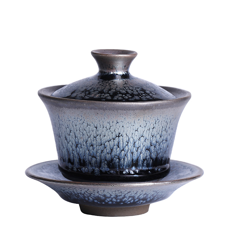 Jianyang ores oil droplets built one tureen 't hot tea bowl of ancient ceramic manual three single bowl cups