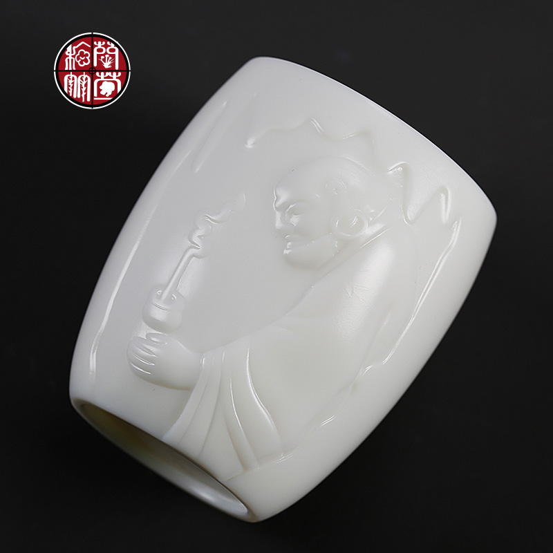 De - gen Chen checking dehua white porcelain masters cup single cup large kunfu tea cups and only personal cup bowl