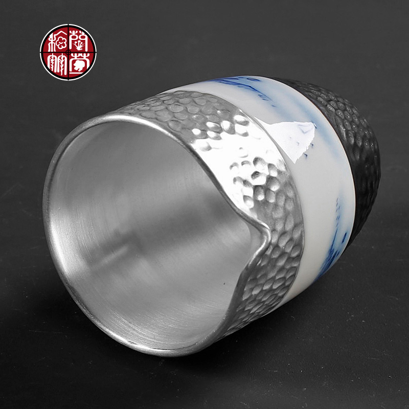 Tasted silver gilding and rivers and a cup of kunfu tea tea ware domestic Japanese tea set points blue and white porcelain ceramic fair keller cups
