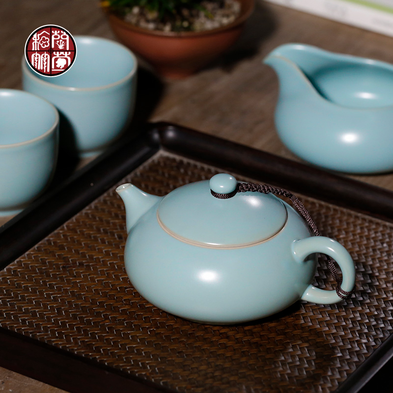 By patterns by hand your up slicing can raise ceramic teapot small single pot of household kung fu teapot small capacity