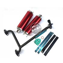 110125CC Bull Mars Hummer ATV Accessories exhaust pipe double aluminum row silencer