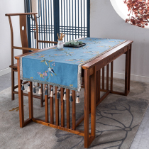 New Chinese tea tablecloth tea table cover cloth living room tea ceremony Zen Chinese style embroidery rectangular fabric table mat