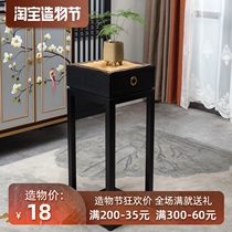 New Chinese flower stand pad storage rack cover cloth corner pad square pad Kang pad Satin fabric flower pot rack dust pad